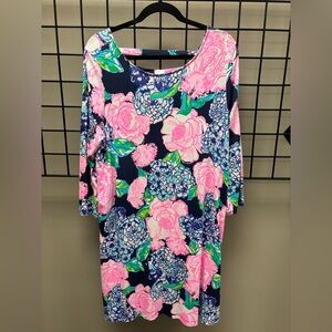 Lilly Pulitzer Pink and Blue Floral Tunic Dress